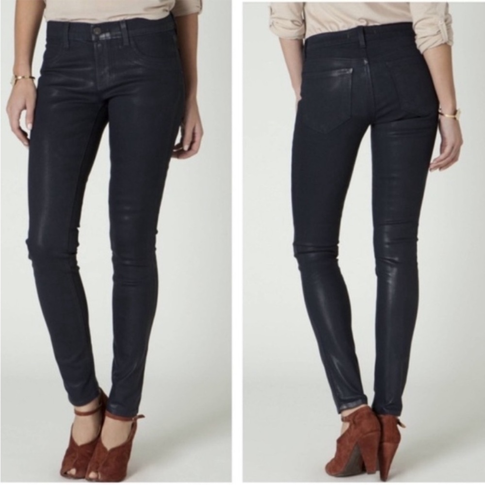 J Brand Coated Legging Jeans in Glory, Size 27